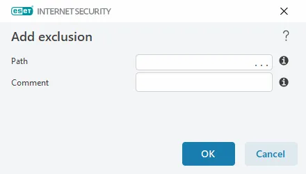 Exclusion Dialog